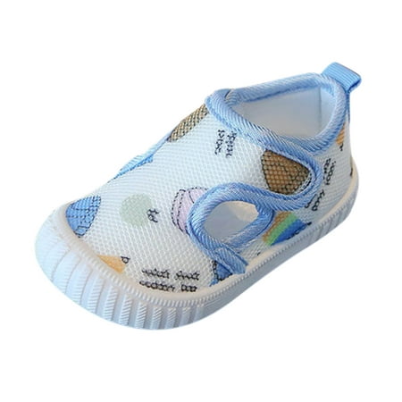 

KaLI_store Sneakers Baby Baby Boy Girl Soft Sneakers Sparkle High Top Lace Up Unisex Ankle Shoes Booties Toddler Prewalker First Baby Walking Crib Shoes Blue