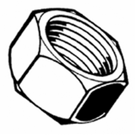 HEX NUT 9/16-12 ZNC 25/BX
