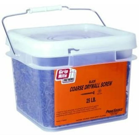 Grip-Rite 2CDWS25BK 6-by-2-Inch Coarse Thread Drywall Screws with Bugle Head Black 25-Pound Bucket 2 x #6 By Brand Primesource
Grip-Rite 2CDWS25BK 6-by-2-Inch Coarse Thread Drywall Screws with Bugle Head Black 25-Pound Bucket 2 x #6 By Brand Primesource