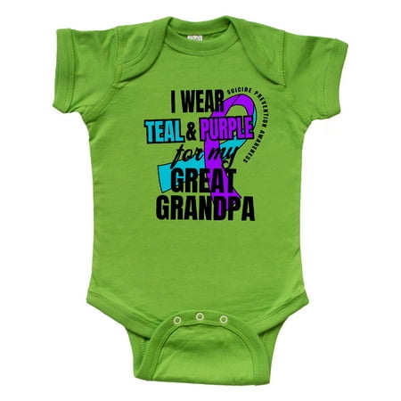 Inktastic Suicide Prevention I Wear Teal and Purple For My Great Grandpa Gift Baby Boy or Baby Girl Bodysuit
Inktastic Suicide Prevention I Wear Teal and Purple For My Great Grandpa Gift Baby Boy or Baby Girl Bodysuit
