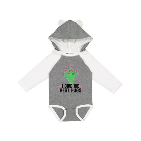 Inktastic Cactus Cute Girls Best Hugs Gift Baby Girl Long Sleeve Bodysuit