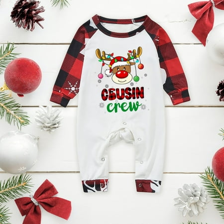 ERTUTUYI Baby Sleepwear For Christmas Family Matching Pajamas Cute Big Headed Deer Print Pjs Plaid Long Sleeve Tops And Pants Soft Casusal Holiday Sleepwear White 6M
ERTUTUYI Baby Sleepwear For Christmas Family Matching Pajamas Cute Big Headed Deer Print Pjs Plaid Long Sleeve Tops And Pants Soft Casusal Holiday Sleepwear White 6M
