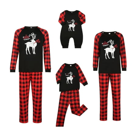 Biekopu Christmas Family Pajamas Lining Plush Warm Sleepwear Nightdress Red Nose Elk Print Plaid Pants House Suit Pajamas Set Checkered Pants Jumpsuit
Biekopu Christmas Family Pajamas Lining Plush Warm Sleepwear Nightdress Red Nose Elk Print Plaid Pants House Suit Pajamas Set Checkered Pants Jumpsuit