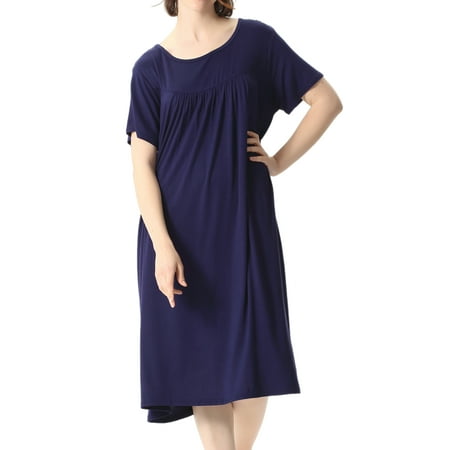 Glonme Women Plus Size Nightdresses Casual Loose Nightgown Crew Neck Nightshirts Sleepwear Loungewear Navy Blue 3XL
Glonme Women Plus Size Nightdresses Casual Loose Nightgown Crew Neck Nightshirts Sleepwear Loungewear Navy Blue 3XL