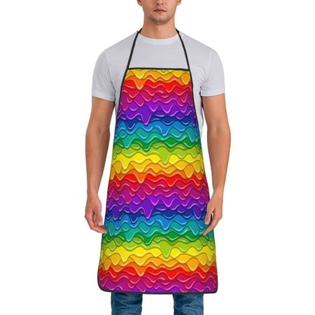 Wukai Bright Rainbow Print Aprons Adjustable Bib Aprons Cooking Kitchen Chef Apron for Women and Men
Wukai Bright Rainbow Print Aprons Adjustable Bib Aprons Cooking Kitchen Chef Apron for Women and Men