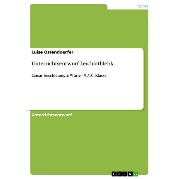 Unterrichtsentwurf Leichtathletik - eBook