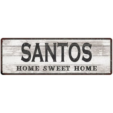 SANTOS Home Sweet Home Country Look Personalized 6x18 Metal Sig 106180045449