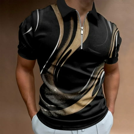 TKing Fashion Mens Shirts Work Clothes Creative Stripe 3D Printing Men s Short-sleeved Zip Shirt Shirts For Men(Black XL)
TKing Fashion Mens Shirts Work Clothes Creative Stripe 3D Printing Men s Short-sleeved Zip Shirt Shirts For Men(Black XL)
