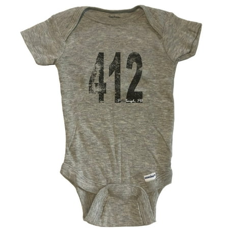 412 Pittsburgh Pennsylvania Area Code Baby Bodysuit - One Piece Baby Bodysuit - Grey
412 Pittsburgh Pennsylvania Area Code Baby Bodysuit - One Piece Baby Bodysuit - Grey