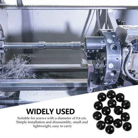 15pcs Machine Tool Handle Balls Nut Bakelite Balls Machine Tool Supply (Black)
