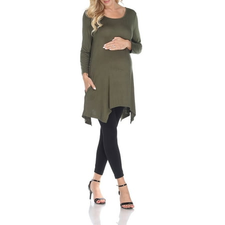 White Mark Women s Maternity Kayla Tunic Top