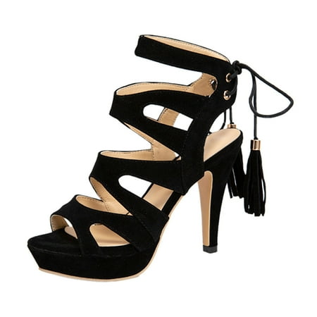 Jikolililili Women s Shoes Fashion Solid Color Minimalistic Splicing Hollow Out Tassel High Heels Roman Sandals Women Shoes on Clearance
Jikolililili Women s Shoes Fashion Solid Color Minimalistic Splicing Hollow Out Tassel High Heels Roman Sandals Women Shoes on Clearance