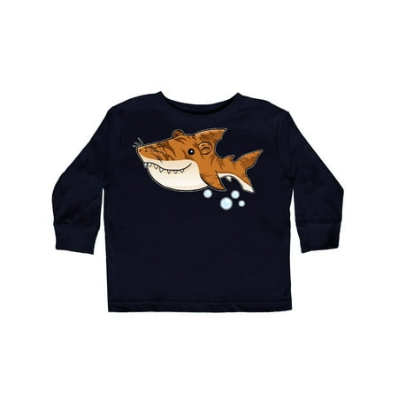 Inktastic Cute Tiger Shark Gift Toddler Boy or Toddler Girl Long Sleeve T-Shirt
