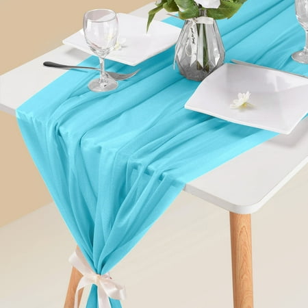 WEPRO 10ft Chiffon Table Runner 29x120 Inches Dusty Blue Table Runner For Wedding Baby Girl Bridal Shower Decorations
WEPRO 10ft Chiffon Table Runner 29x120 Inches Dusty Blue Table Runner For Wedding Baby Girl Bridal Shower Decorations