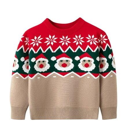 Aompmsdx Toddler Boys Girls Christmas Xmas Santa Prints Sweater Long Sleeve Warm Knitted Pullover Knitwear Tops Christmas Dress
Aompmsdx Toddler Boys Girls Christmas Xmas Santa Prints Sweater Long Sleeve Warm Knitted Pullover Knitwear Tops Christmas Dress