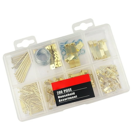 Dido 200PCS Picture Hanging Kit Picture Frames Wall Mounting Hanging Metal Hooks Nails Hangers Kit
Dido 200PCS Picture Hanging Kit Picture Frames Wall Mounting Hanging Metal Hooks Nails Hangers Kit