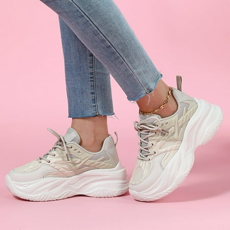 PEASKJP Sneaker for Women Slip-On Sneakers Comfort Work Shoes Trainers Sneakers Beige 10
PEASKJP Sneaker for Women Slip-On Sneakers Comfort Work Shoes Trainers Sneakers Beige 10
