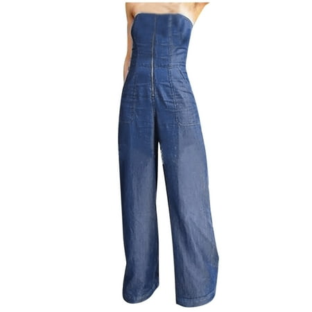 Leadmall Woman Jumpsuit Jumpsuit Women Pants Solid Color Tube Zipper Casual Wide Leg Pants One-Piece Pants Halter Jumpsuit
Leadmall Woman Jumpsuit Jumpsuit Women Pants Solid Color Tube Zipper Casual Wide Leg Pants One-Piece Pants Halter Jumpsuit