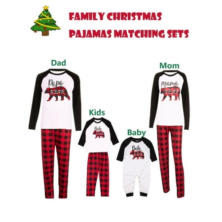 Family Pajamas Matching Sets Matching Christmas PJs with Mama Bear Printed Romper Plaid Pants Sleepwear
Family Pajamas Matching Sets Matching Christmas PJs with Mama Bear Printed Romper Plaid Pants Sleepwear
