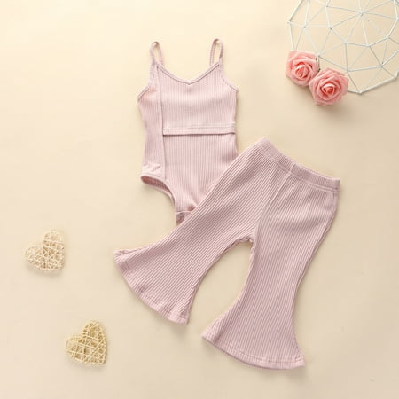 CHGBMOK Clearance Toddler Baby Girls Cotton Solid Color Sling Vest Wide Leg Pants Two-Piece Suit
CHGBMOK Clearance Toddler Baby Girls Cotton Solid Color Sling Vest Wide Leg Pants Two-Piece Suit