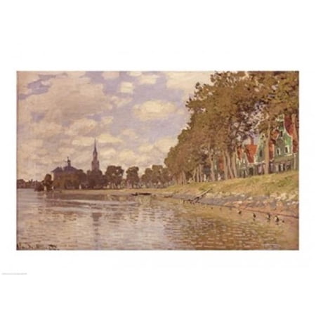 Posterazzi BALXIR75798LARGE Zaandam Holland 1871 Poster Print by Claude Monet - 36 x 24 in. - Large