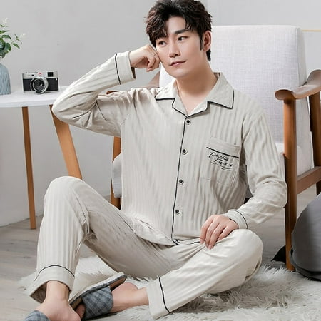 PIKADINGNIS Autumn Winter Mens Cotton Pajamas Button Lapel Sleepwear Leisure Pajama Sets Casual Sleep&Lounge Father Pyjamas Male Pijama
PIKADINGNIS Autumn Winter Mens Cotton Pajamas Button Lapel Sleepwear Leisure Pajama Sets Casual Sleep&Lounge Father Pyjamas Male Pijama