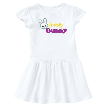 Inktastic Hunny Bunny White Bunny Easter Bunny Rabbit Gift Baby Girl Dress