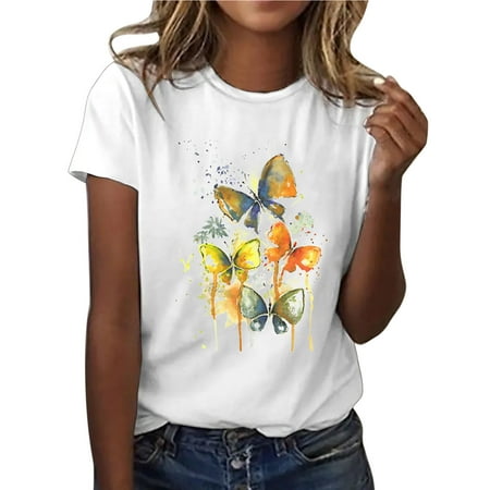 Sayhi Women Casual Top Shirt Beautiful Printed Fashion Tee Shirt Short Sleeve Loose Temperament under Scrub Shirts
Sayhi Women Casual Top Shirt Beautiful Printed Fashion Tee Shirt Short Sleeve Loose Temperament under Scrub Shirts
