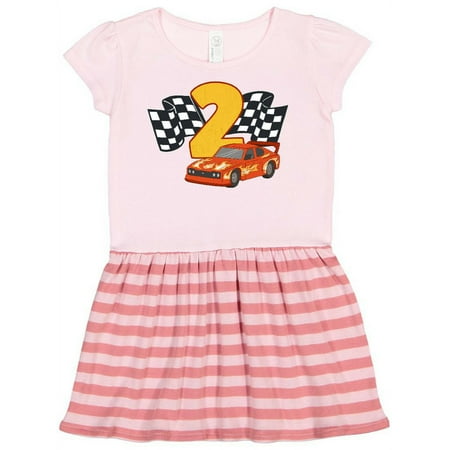 Inktastic Number Two Race Car Gift Toddler Girl Dress