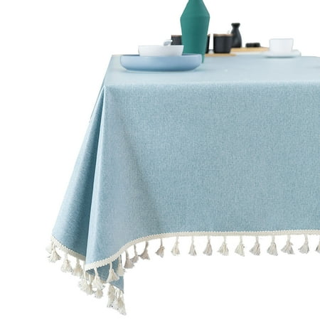 Rectangular Tablecloth Cotton Linen Solid Color Tablecloth With Tassel Waterproof Oil Proof Wrinkle Free Table Cover For Banquet Party Picnic Festival Birthday-Blue B-140*190cm
Rectangular Tablecloth Cotton Linen Solid Color Tablecloth With Tassel Waterproof Oil Proof Wrinkle Free Table Cover For Banquet Party Picnic Festival Birthday-Blue B-140*190cm