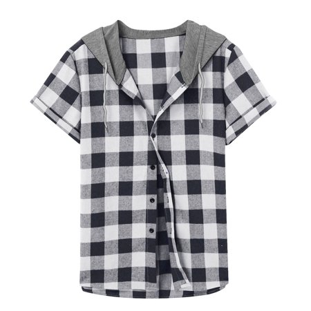 Mens Spring Summer Casual Sports Check Bra Rope Button Hooded Short Sleeved Shirt
Mens Spring Summer Casual Sports Check Bra Rope Button Hooded Short Sleeved Shirt