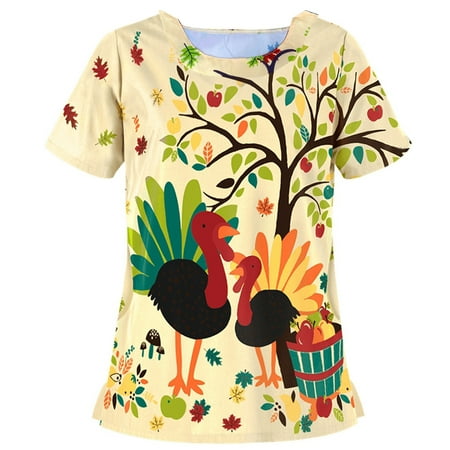 Winter Clearance 2022! purcolt Plus Size Christmas Thanksgiving Snowman Print Scrub Tops for Women Short Sleeve Crewneck Working Uniform Blouse Nurses Medical Workwear Shirts
Winter Clearance 2022! purcolt Plus Size Christmas Thanksgiving Snowman Print Scrub Tops for Women Short Sleeve Crewneck Working Uniform Blouse Nurses Medical Workwear Shirts