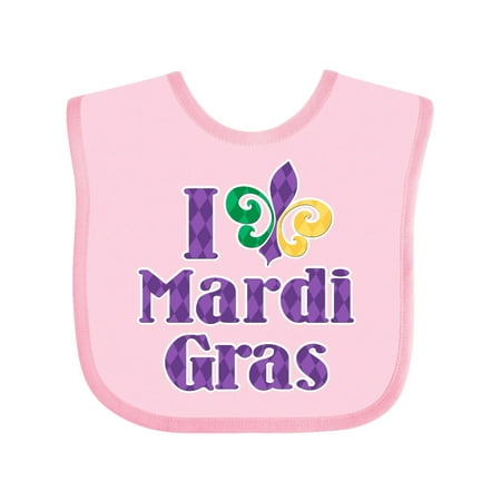 Inktastic I Love Mardi Gras Gift Baby Boy or Baby Girl Bib