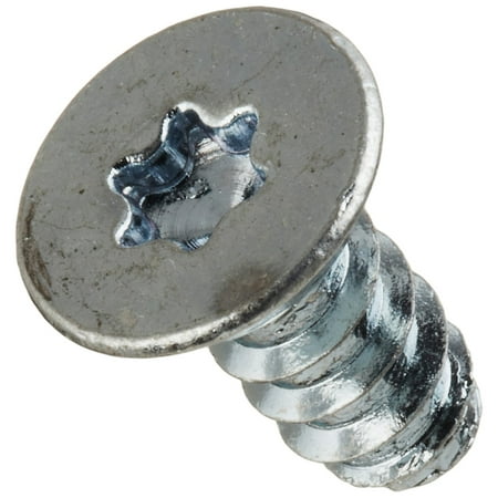 Steel Sheet Metal Screw Zinc Plated Undercut 82 degrees Flat Head Star Drive Type B #8-18 Thread Size 3/8 Length (Pack of 100)
Steel Sheet Metal Screw Zinc Plated Undercut 82 degrees Flat Head Star Drive Type B #8-18 Thread Size 3/8 Length (Pack of 100)