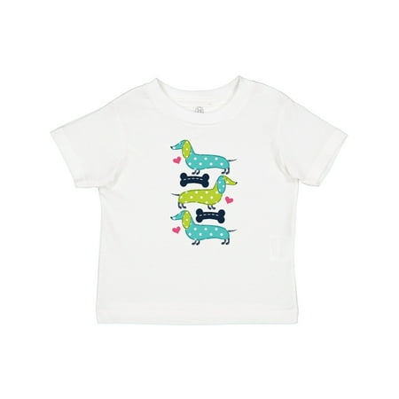 Inktastic Dachshund Dog Lover Polka Dot Puppies Gift Baby Girl T-Shirt
