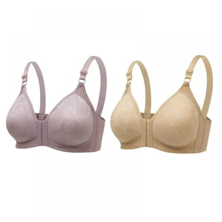 Spdoo Floral Push-up Wireless Bra Front Snap Full Figure Bralette for Women 3-Pack Bean Paste/Color 36
Spdoo Floral Push-up Wireless Bra Front Snap Full Figure Bralette for Women 3-Pack Bean Paste/Color 36