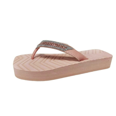 Slippers for Women Ladies Shoes Summer Beach Slippers Rhinestones Lightweight Platform Flip Flops House Slippers Pu 38
Slippers for Women Ladies Shoes Summer Beach Slippers Rhinestones Lightweight Platform Flip Flops House Slippers Pu 38