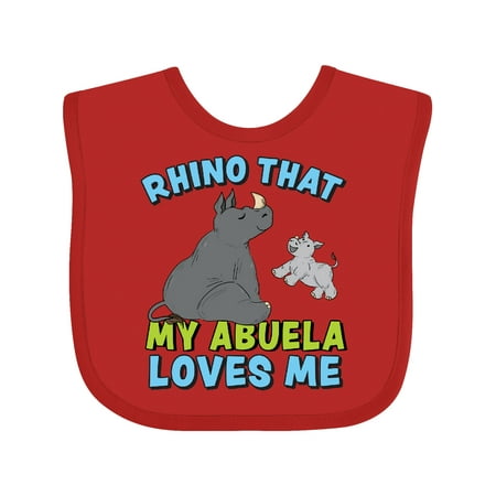 Inktastic Rhino That My Abuela Loves Me with Cute Rhinos Gift Baby Boy or Baby Girl Bib
Inktastic Rhino That My Abuela Loves Me with Cute Rhinos Gift Baby Boy or Baby Girl Bib