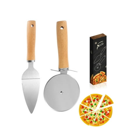 Ideal for Pizza Pies Dough Cookies and Waffles 2-Pack Pizza Cutter Wheel and Pizza Server Set Cutter with Protective Blade Guard
Ideal for Pizza Pies Dough Cookies and Waffles 2-Pack Pizza Cutter Wheel and Pizza Server Set Cutter with Protective Blade Guard
