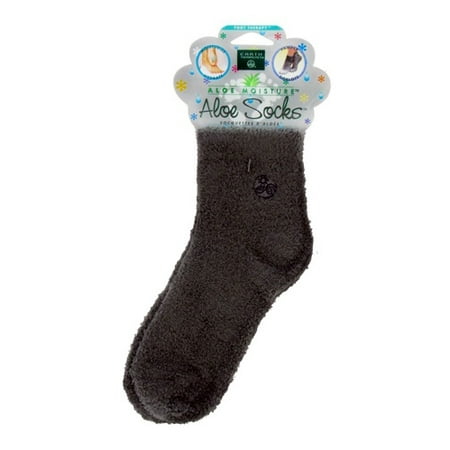 Earth Therapeutics Moisturizing Aloe Socks Gray 1 Pair 2 Pack