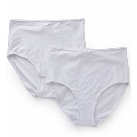 Women s Exquisite Form 070402A Basic Shaper Brief Panty - 2 Pack (White 2X)