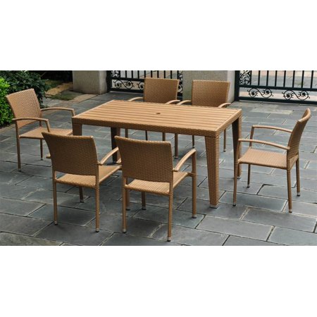 7 - Pc Patio Set in Honey Finish
