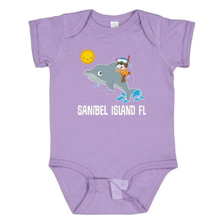 Inktastic Sanibel Island Florida Dolphin Gift Baby Boy or Baby Girl Bodysuit