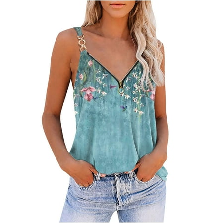 Corset Tops For Women Fashion Women Summer Print Zipper Sleeveless V-Neck Shirt Vest Camis Blouse Tops Cute Tops
Corset Tops For Women Fashion Women Summer Print Zipper Sleeveless V-Neck Shirt Vest Camis Blouse Tops Cute Tops