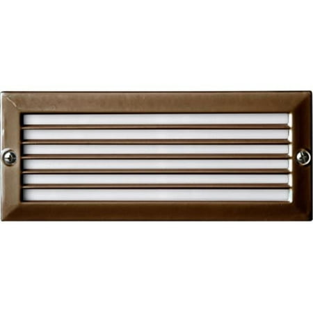 Cast Aluminum Recessed Louvered Brick Step & Wall Light Bronze - 4 x 9.13 x 3.25 in.
Cast Aluminum Recessed Louvered Brick Step & Wall Light Bronze - 4 x 9.13 x 3.25 in.