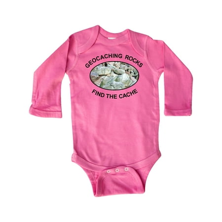 Inktastic Geocaching Rocks Rocks Gift Baby Boy or Baby Girl Long Sleeve Bodysuit