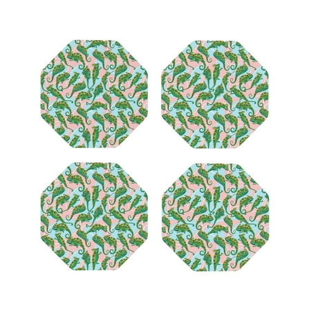 Drink Coasters Set of 4 Cute Chameleon Lizard Green Leather Coasters for Coffee Table Protector Heat Resistant Cute Coasters for Home Decor Housewarming Gifts Bar Kitchen 4 Inch Octagon
Drink Coasters Set of 4 Cute Chameleon Lizard Green Leather Coasters for Coffee Table Protector Heat Resistant Cute Coasters for Home Decor Housewarming Gifts Bar Kitchen 4 Inch Octagon