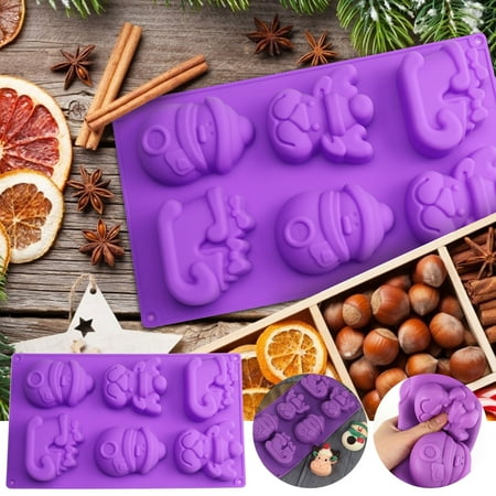 LnjYIGJ Silicone 6 With Christmas Snowman Cake Mold Diy Baking Mold Cake Mould