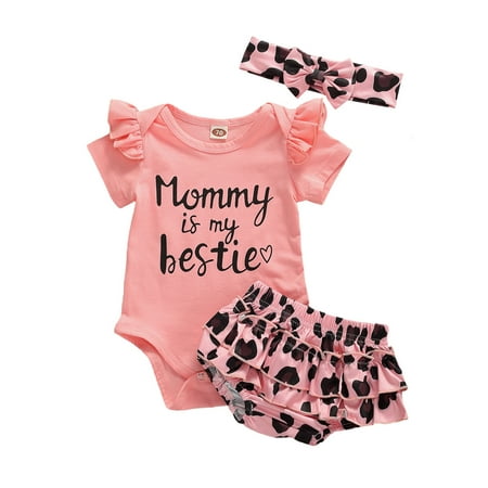 Xingqing Newborn Baby Girls Summer Short Sleeve Romper Leopard Shorts Headband Outfits Set 0-24 Months
Xingqing Newborn Baby Girls Summer Short Sleeve Romper Leopard Shorts Headband Outfits Set 0-24 Months