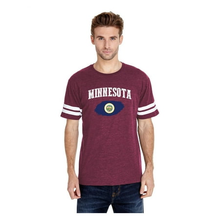Minnesota State Flag Men Football Fine Jersey Tee